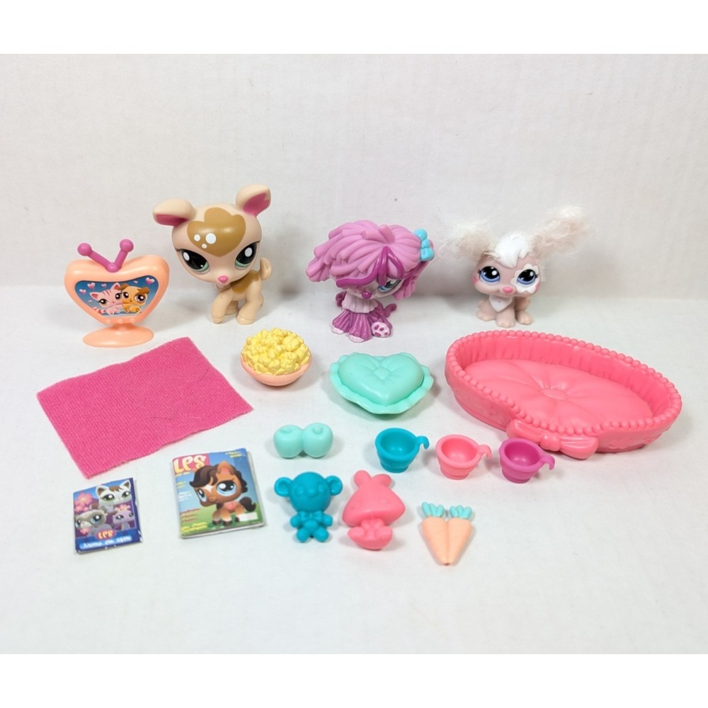Littlest Pet Shop Cutest Pets Sleepy Tails Party LPS #2486 #2487 #2485